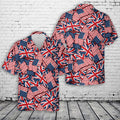 USA British Flag pattern Hawaiian Shirt