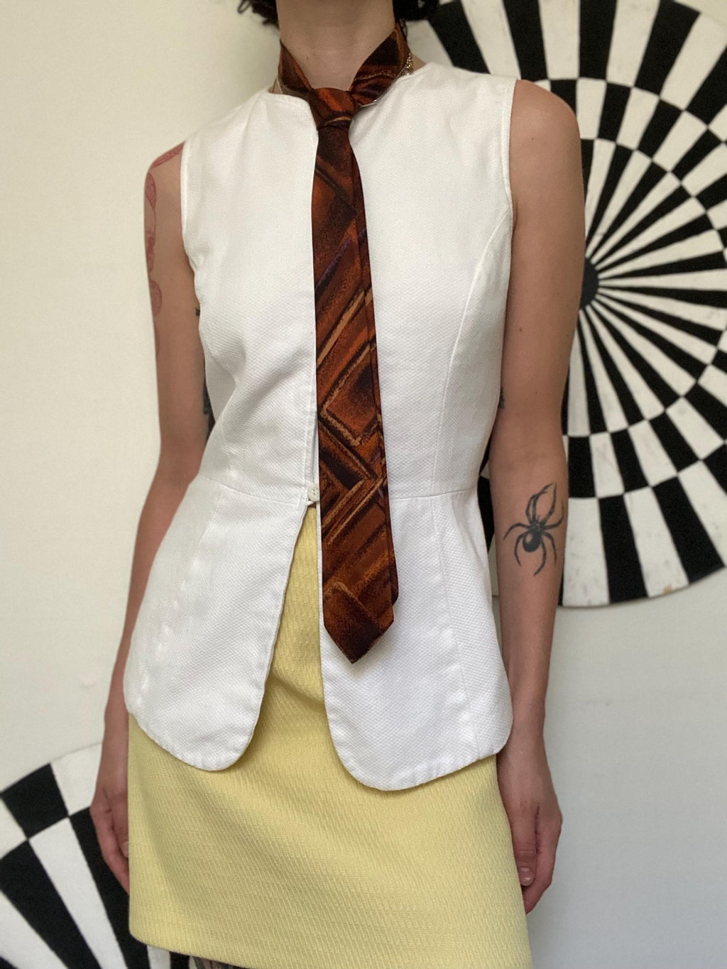 Set Of 4 Vintage 1950s 1960s Skinny Striped Patterned Neck Ties