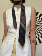 Set Of 4 Vintage 1950s 1960s Skinny Striped Patterned Neck Ties