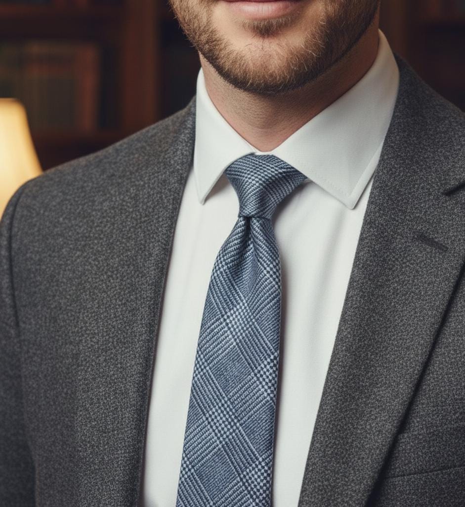 Tweed Neck Tie For Men Wool Blend Scottish Tartan Highland Dress Accessory 6cm