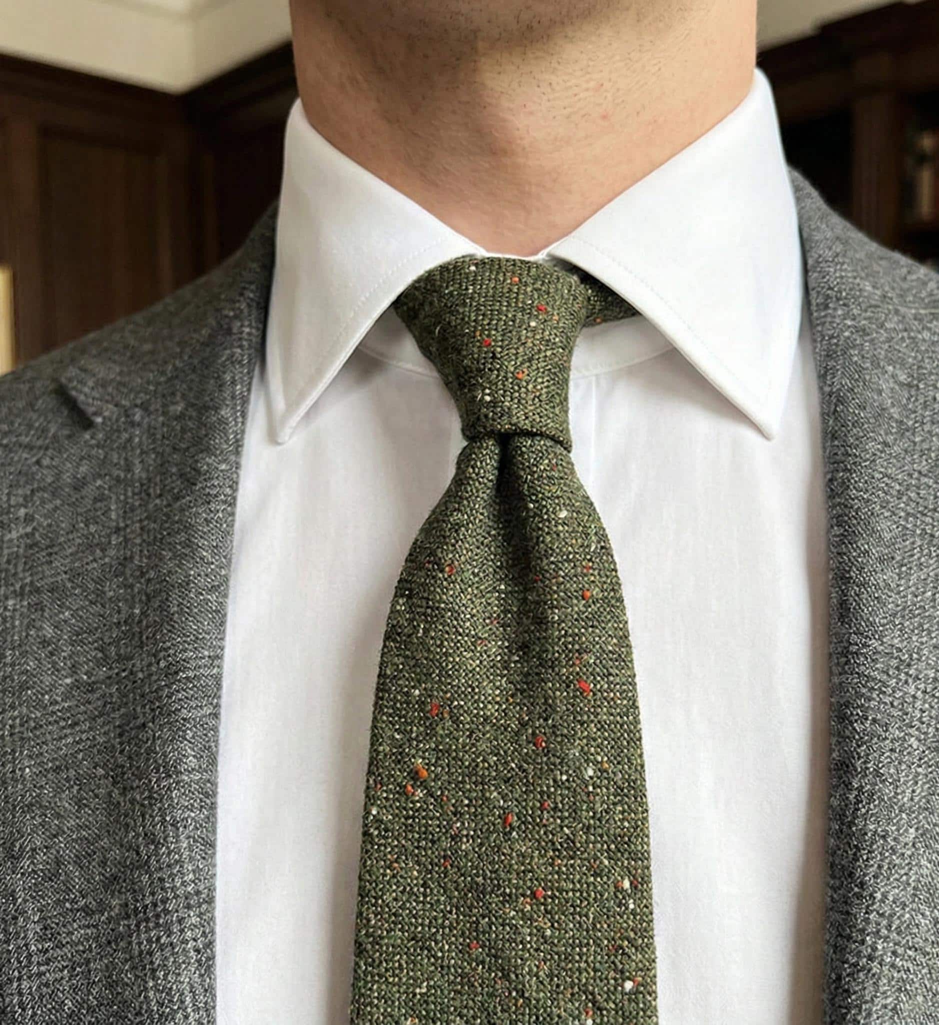 Tweed Neck Tie For Men Wool Blend Scottish Tartan Highland Dress Accessory 6cm