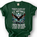 U.S. Air Force Veteran Shirt, I Scored High Enough To Have The Choice Tee, USAF Eagle T-Shirt, Patriotic Airman Gift, Air Force Tee
