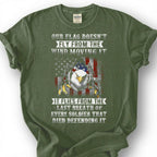 Our Flag Doesn Fly From The Wind Moving It Shirt, Last Breath Of Every Soldier Tee, Patriotic Eagle Flag T-Shirt, Veteran Tribute Gift