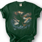 Bald Eagle Mountain Shirt, Majestic Wildlife Bird Tee, Nature Forest Landscape Top, American Patriotic Apparel, Birdwatcher Hiker Gift