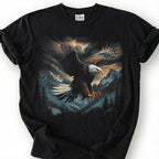 Bald Eagle Mountain Shirt, Majestic Wildlife Bird Tee, Nature Forest Landscape Top, American Patriotic Apparel, Birdwatcher Hiker Gift