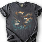 Bald Eagle Mountain Shirt, Majestic Wildlife Bird Tee, Nature Forest Landscape Top, American Patriotic Apparel, Birdwatcher Hiker Gift