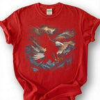 Bald Eagle Mountain Shirt, Majestic Wildlife Bird Tee, Nature Forest Landscape Top, American Patriotic Apparel, Birdwatcher Hiker Gift