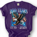 250 Years 1776 2026 America Shirt, Patriotic Bald Eagle Flag Tee, USA Semiquincentennial Top, Independence Day Apparel, July 4th Mens Gift